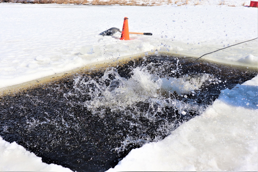 Students complete cold-water immersion training at Fort McCoy
