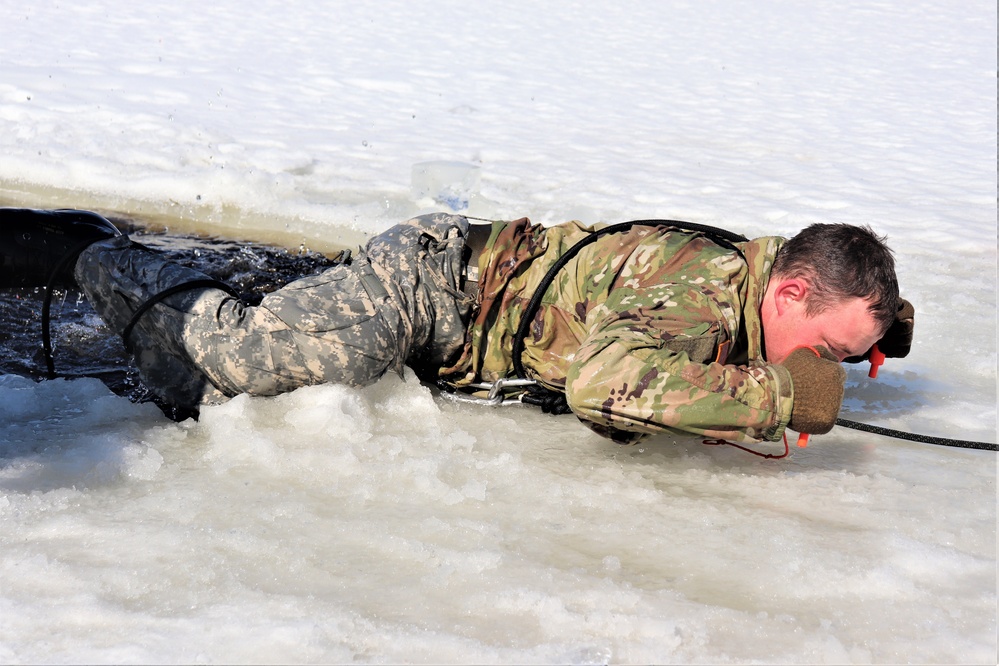 Students complete cold-water immersion training at Fort McCoy