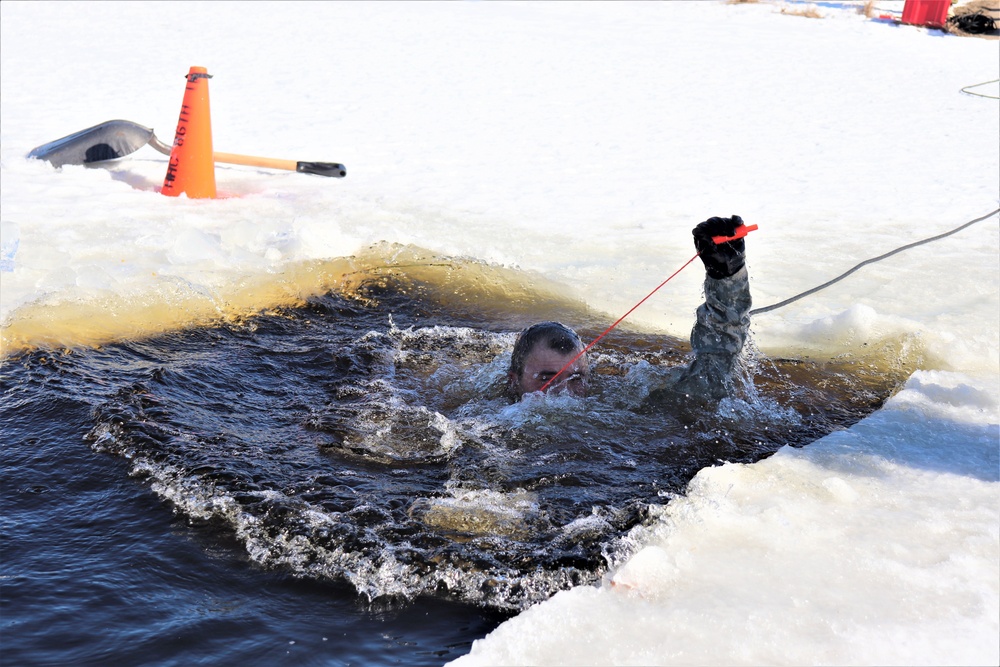 Students complete cold-water immersion training at Fort McCoy