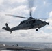 MH-60S Sea Hawk takes off from the flight deck of the aircraft carrier USS Gerald R. Ford