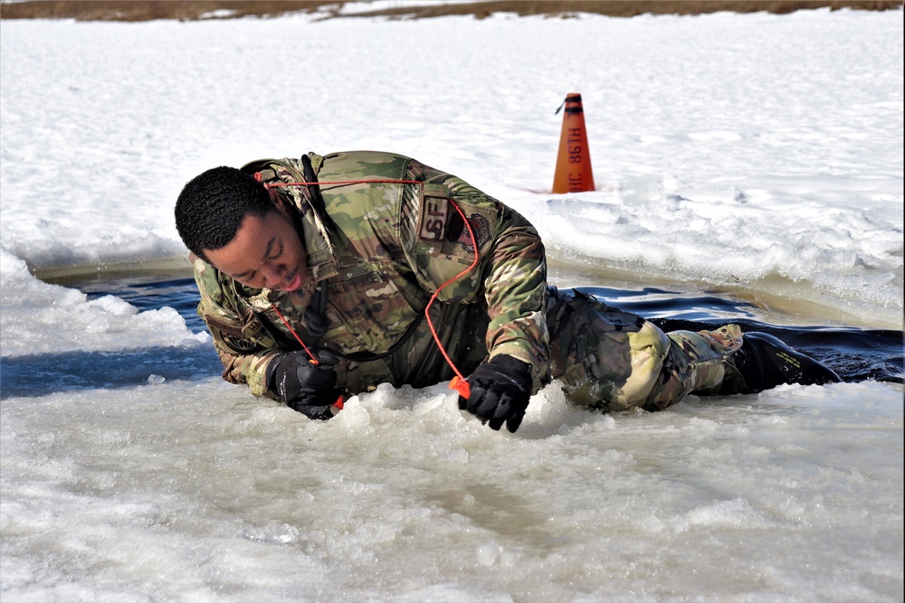 Students complete cold-water immersion training at Fort McCoy