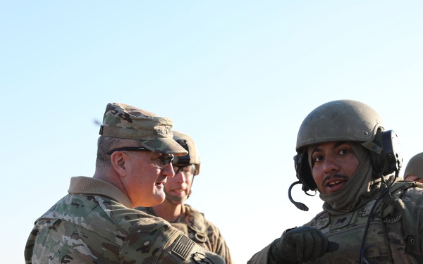 1st Infantry Division (FWD) leadership visits Soldiers at DPTA