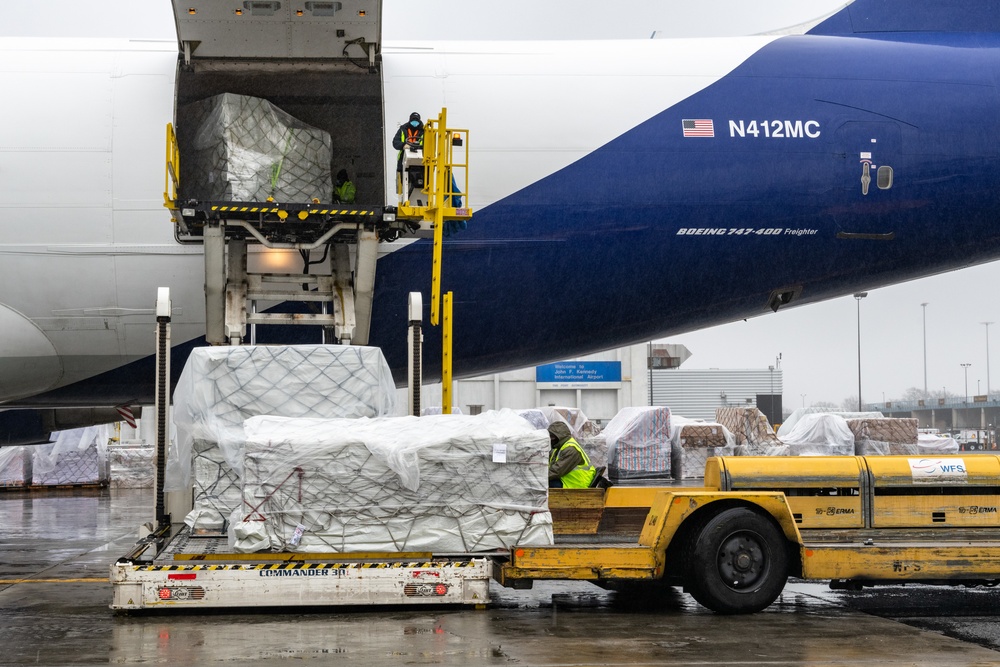 Personal Protection Equipment Arrives at JFK International Airport