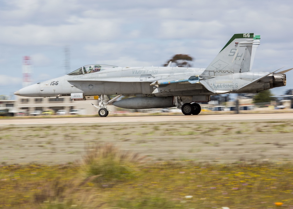F/A-18's take off from MCAS Miramar