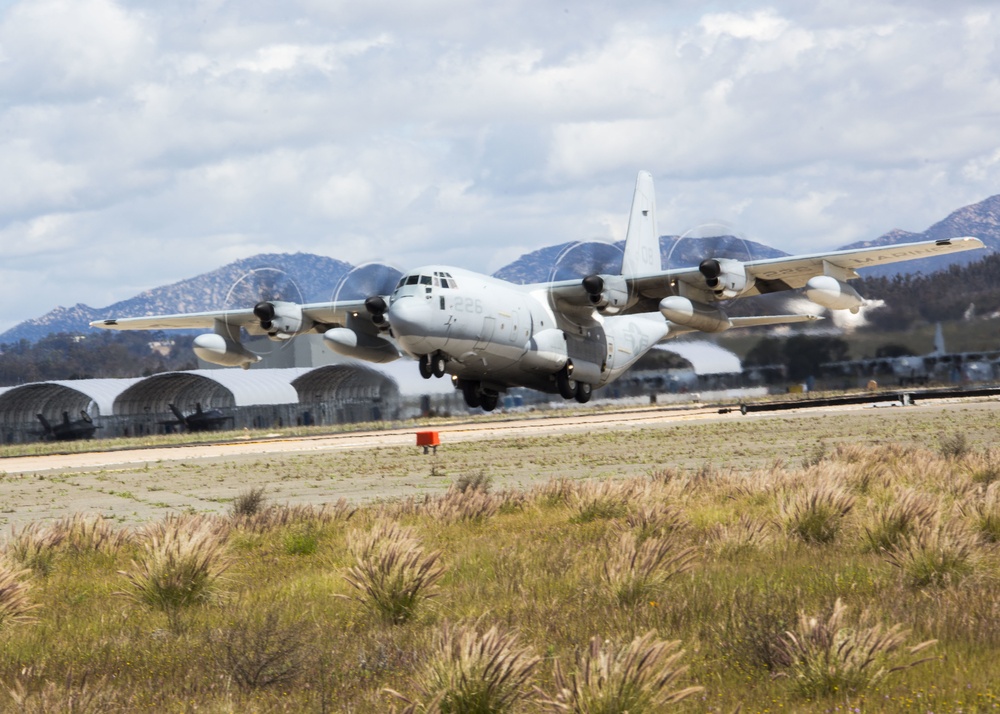 KC-130's take off from MCAS Miramar