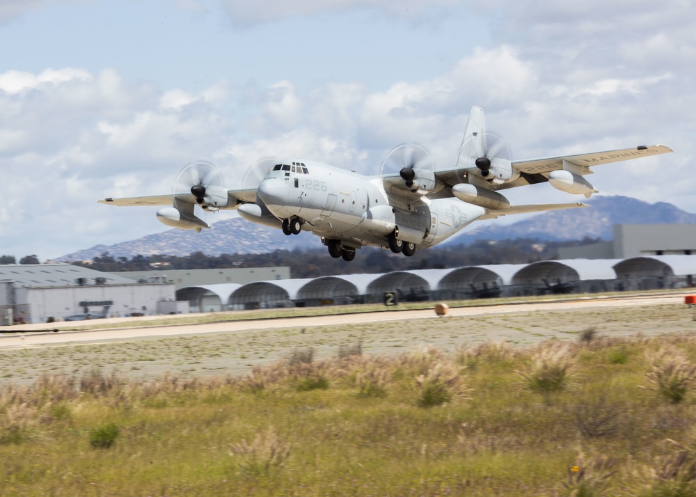 KC-130's take off from MCAS Miramar