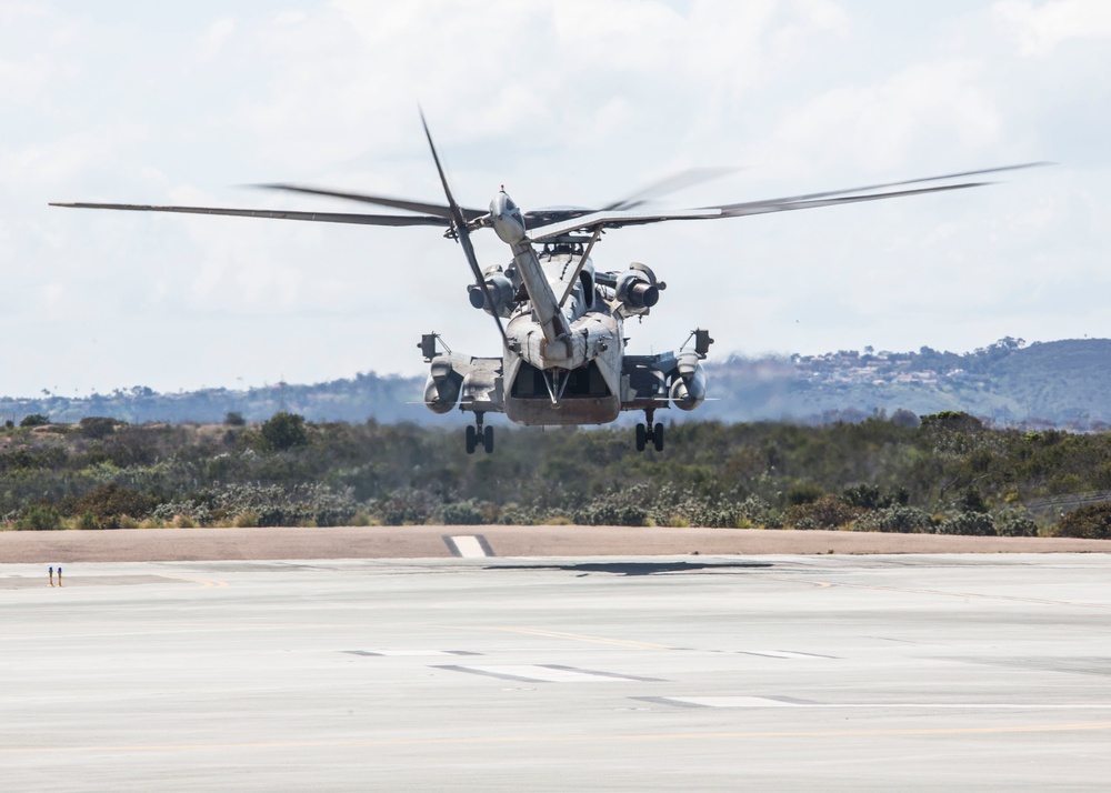 CH-53E's take off from MCAS Miramar