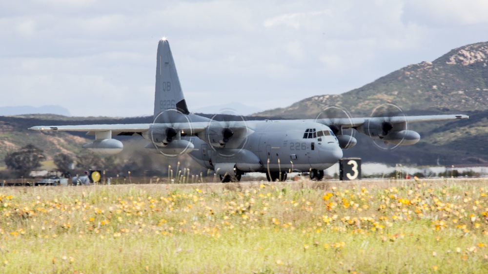 KC-130's take off from MCAS Miramar