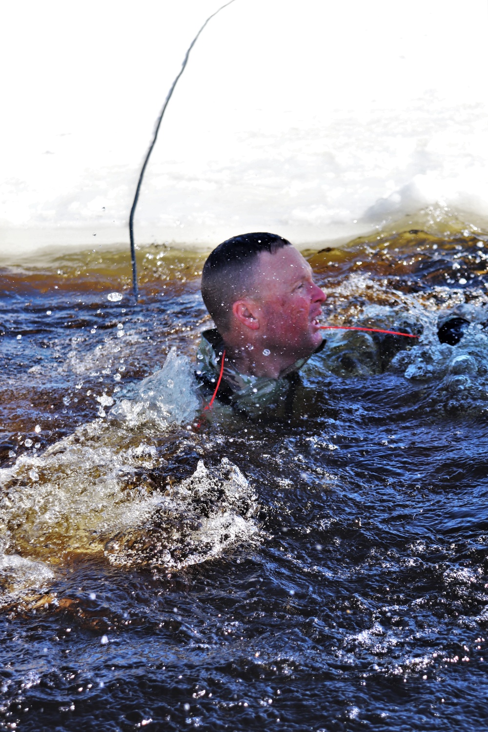 Students complete cold-water immersion training at Fort McCoy