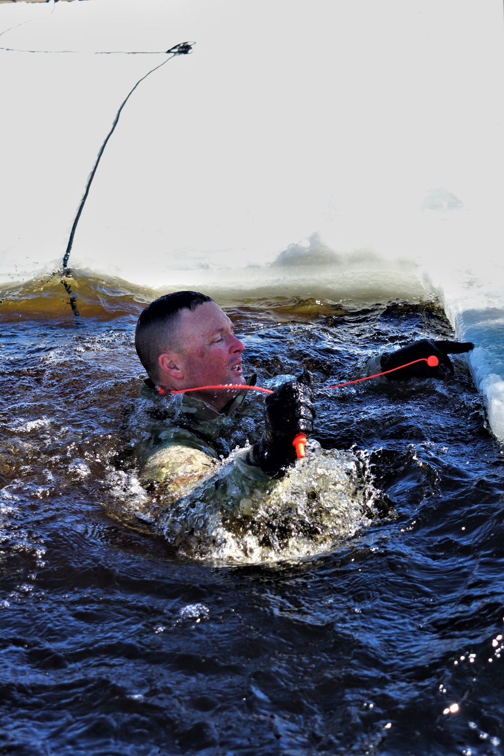 Students complete cold-water immersion training at Fort McCoy
