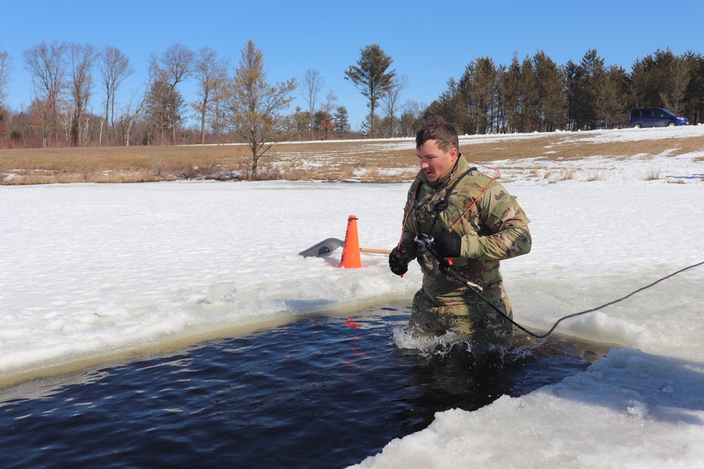 Students complete cold-water immersion training at Fort McCoy