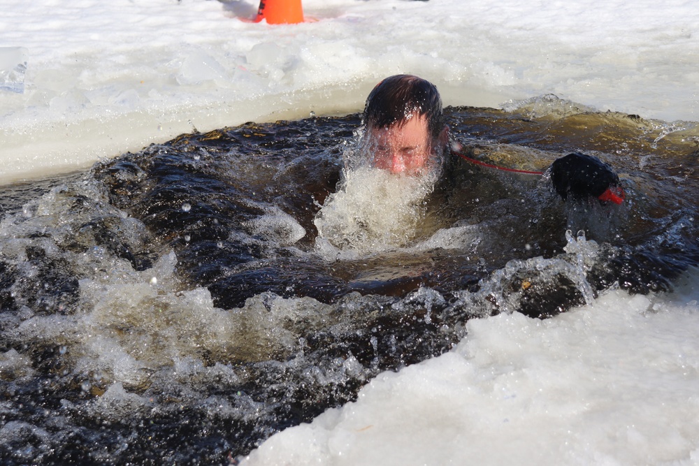 Students complete cold-water immersion training at Fort McCoy