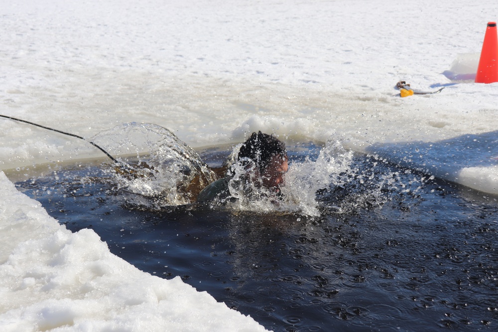 Students complete cold-water immersion training at Fort McCoy