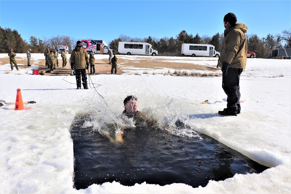 Students complete cold-water immersion training at Fort McCoy