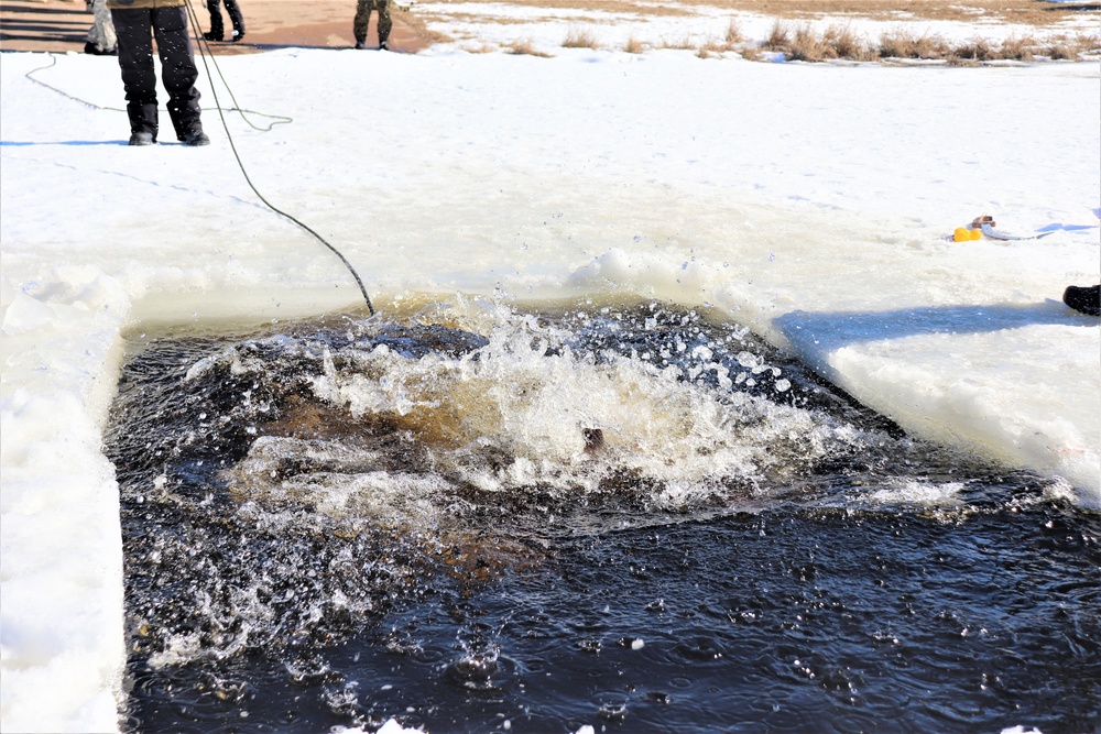 Students complete cold-water immersion training at Fort McCoy