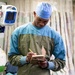 USNS Mercy Sailor Prepares for Morning Operations