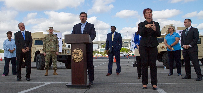 Florida Governor Ron DeSantis Speaks at South Florida COVID-19 Testing Site