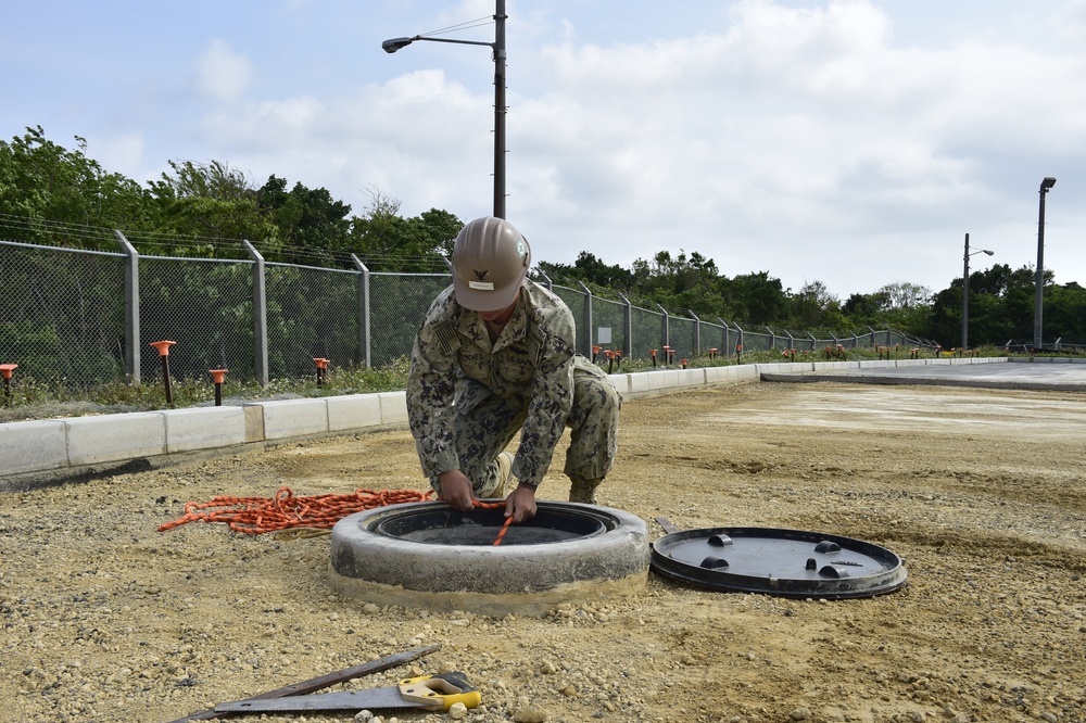 U.S. Navy Seabees with NMCB-5 support Marine Air Control Squadron 4
