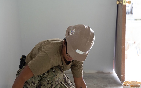 U.S. Navy Seabees with NMCB-5’s Detail Pohnpei construct Sokehs Pah Elementary School