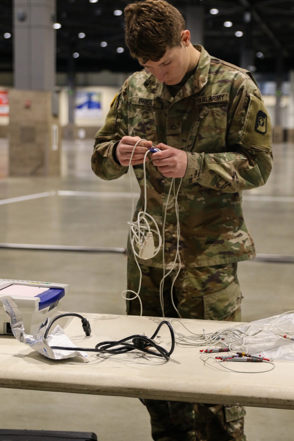 Soldiers receive equipment in Seattle, Washington