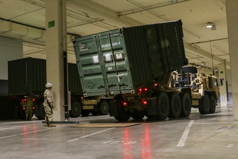 Soldiers receive equipment in Seattle, Washington