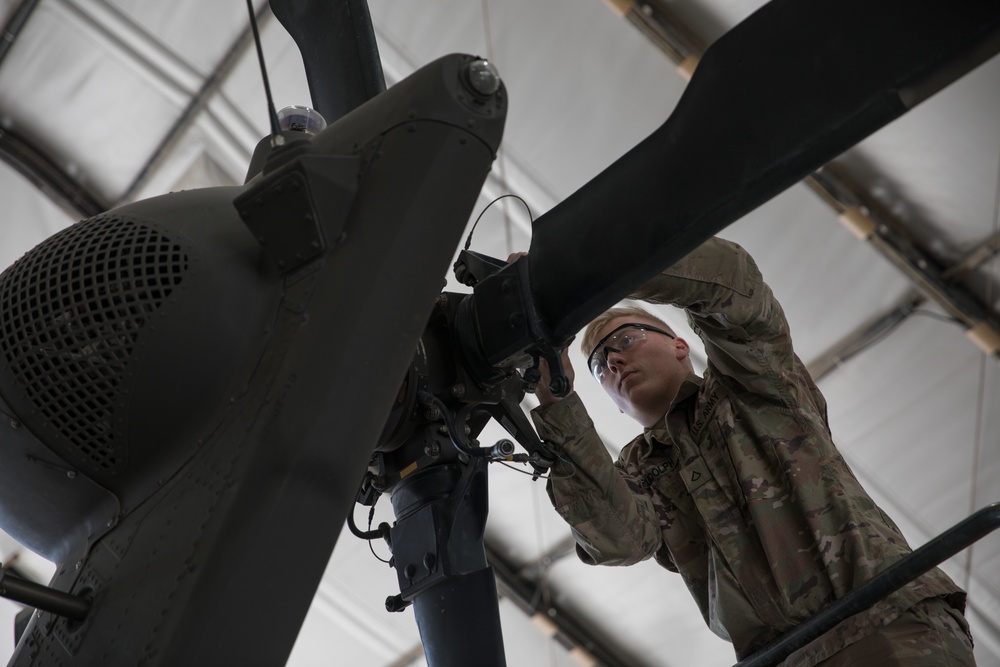 Tail rotor inspection and replacement for UH-60 Black Hawk