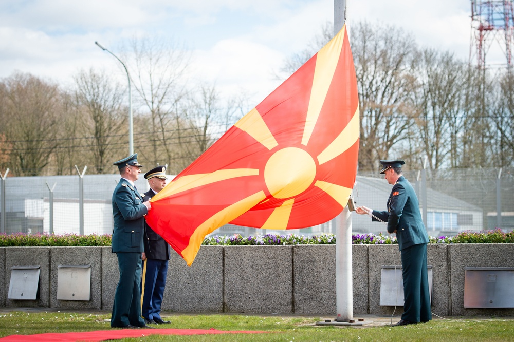 The Republic of North Macedonia Flag Raising Ceremony at SHAPE