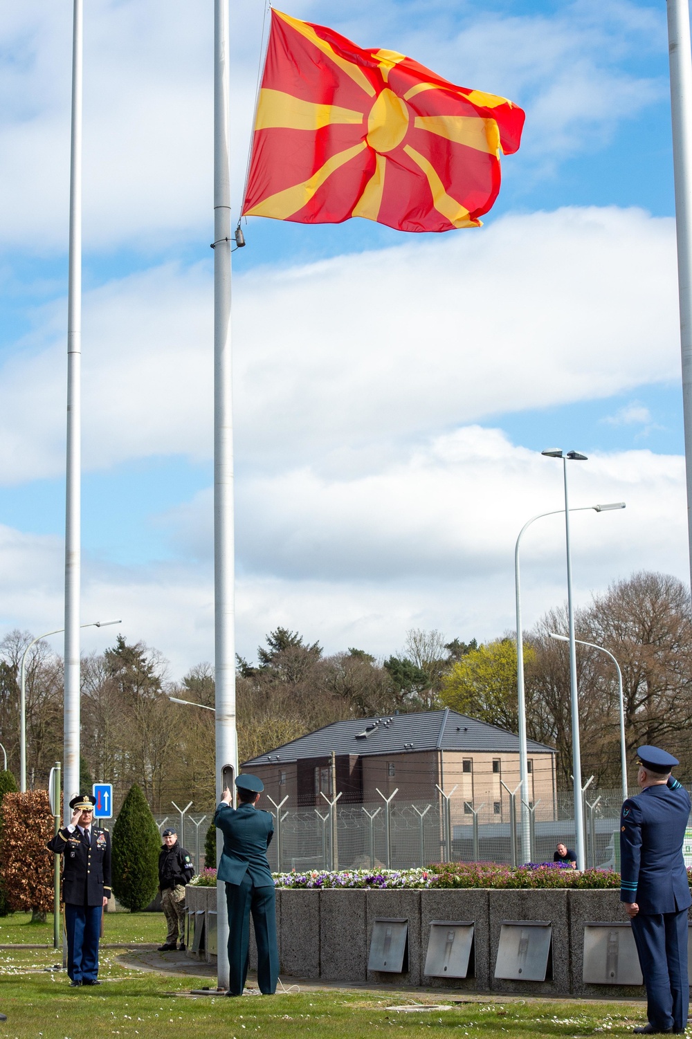 The Republic of North Macedonia Flag Raising Ceremony at SHAPE