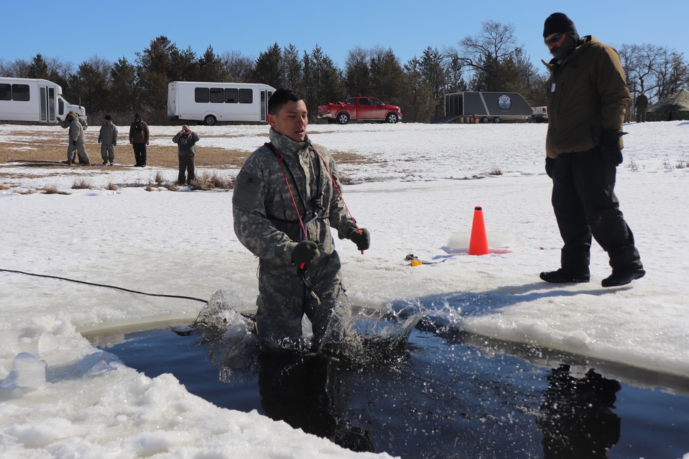 CWOC Class 20-04 students complete cold-water immersion training at Fort McCoy