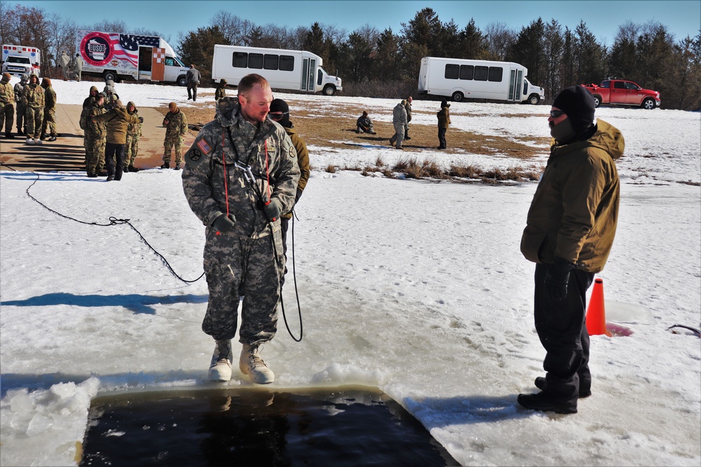 CWOC Class 20-04 students complete cold-water immersion training at Fort McCoy