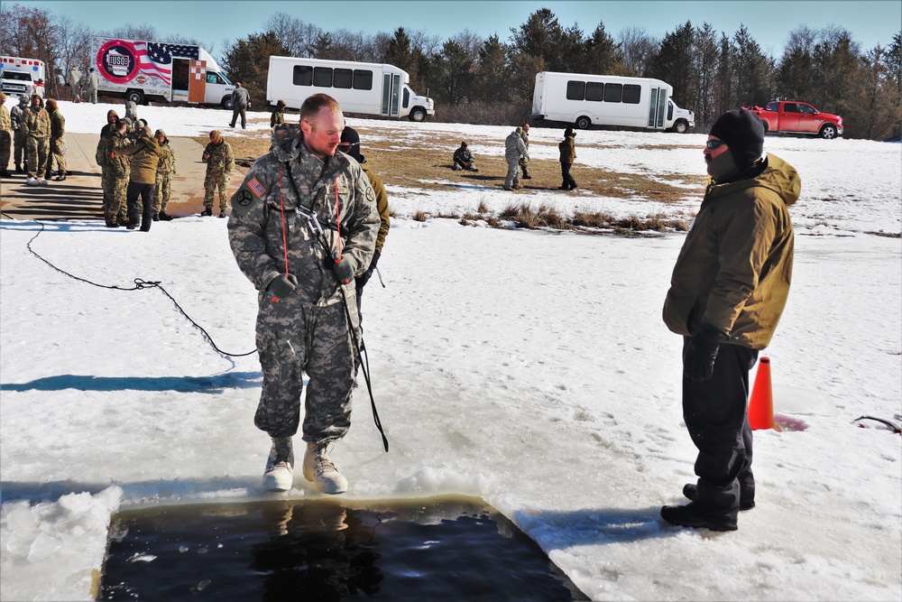 CWOC Class 20-04 students complete cold-water immersion training at Fort McCoy