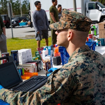 Marine Corps Community Services bring supplies to Marines under restriction of movement