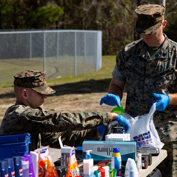 Marine Corps Community Services bring supplies to Marines under restriction of movement