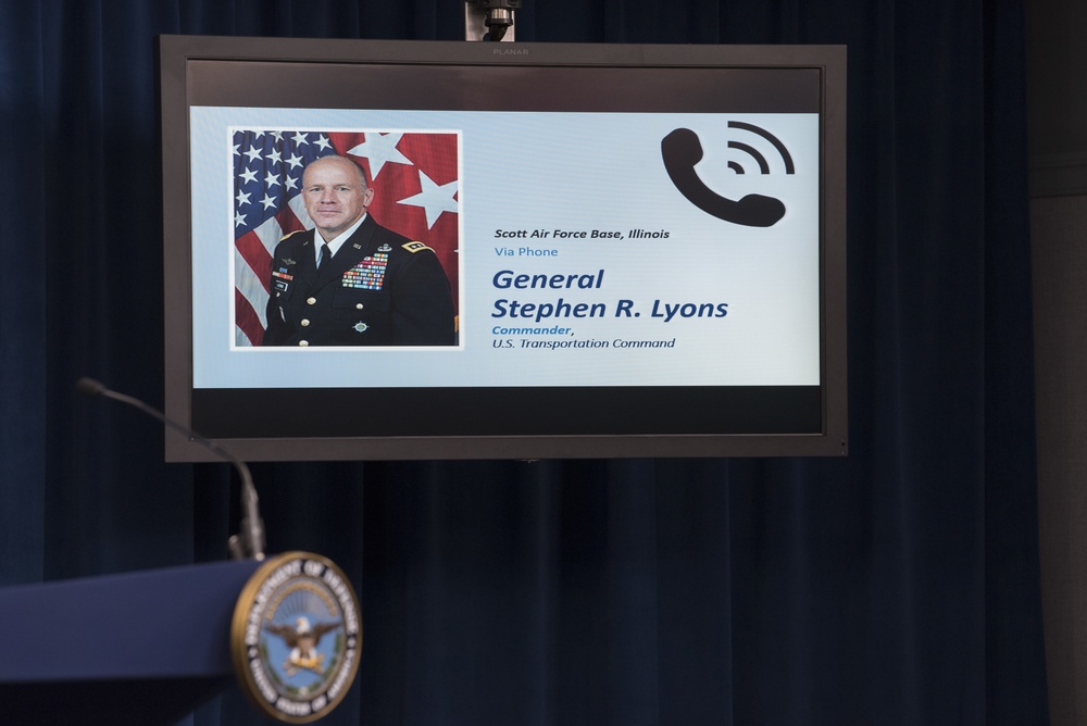 TRANSCOM Commander Briefs on COVID-19