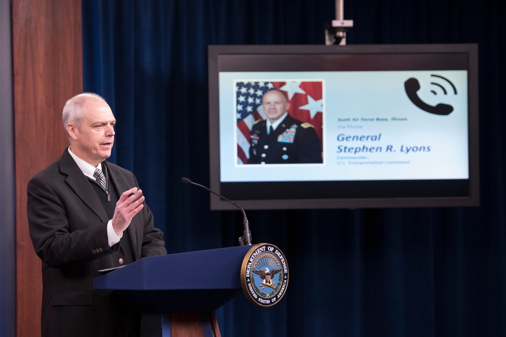 TRANSCOM Commander Briefs on COVID-19