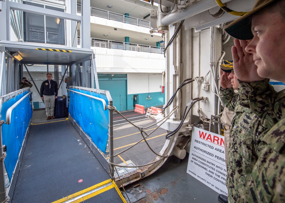 Acting Secretary of the Navy Thomas Modly Visits the USNS Mercy