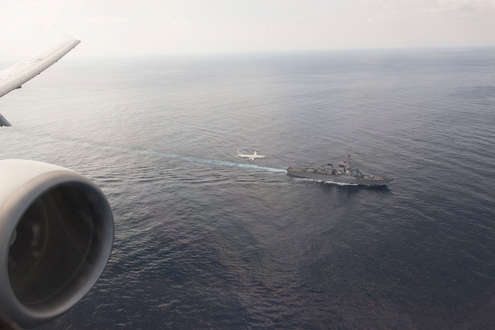 P-8A, Guided- Missile Destroyer Photo Exercise