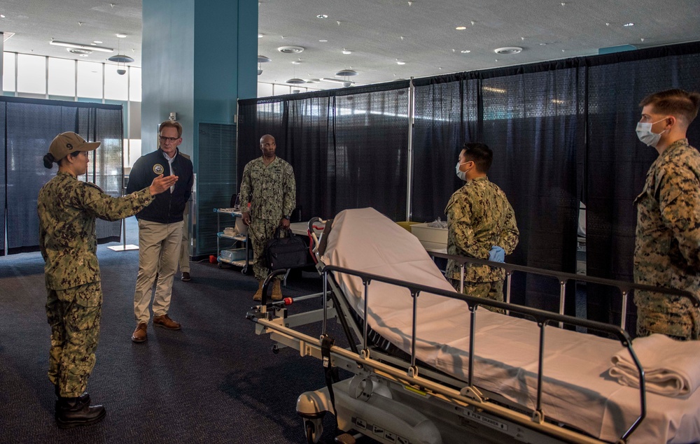 Acting SECNAV visits USNS Mercy during COVID-19 response efforts