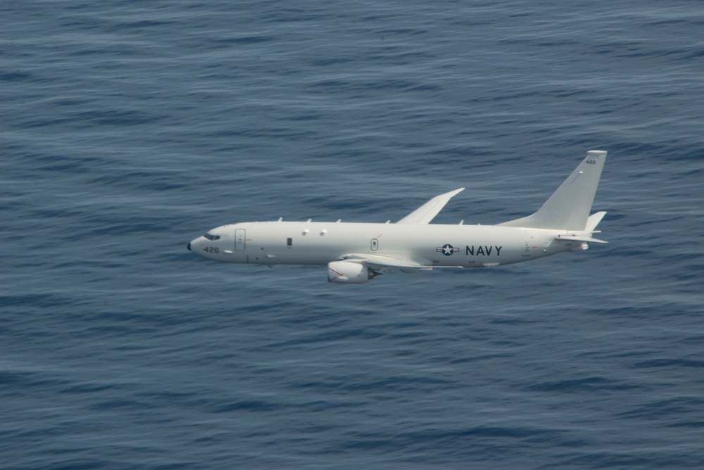 P-8A Poseidon Flies at Low Altitude