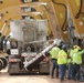 South Pacific Border District contractor crews pour concrete into a trench