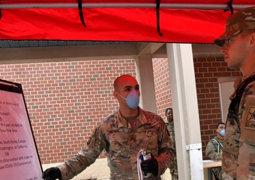 Advanced individual training troops transported to Fort Lee under stringent medical guidelines