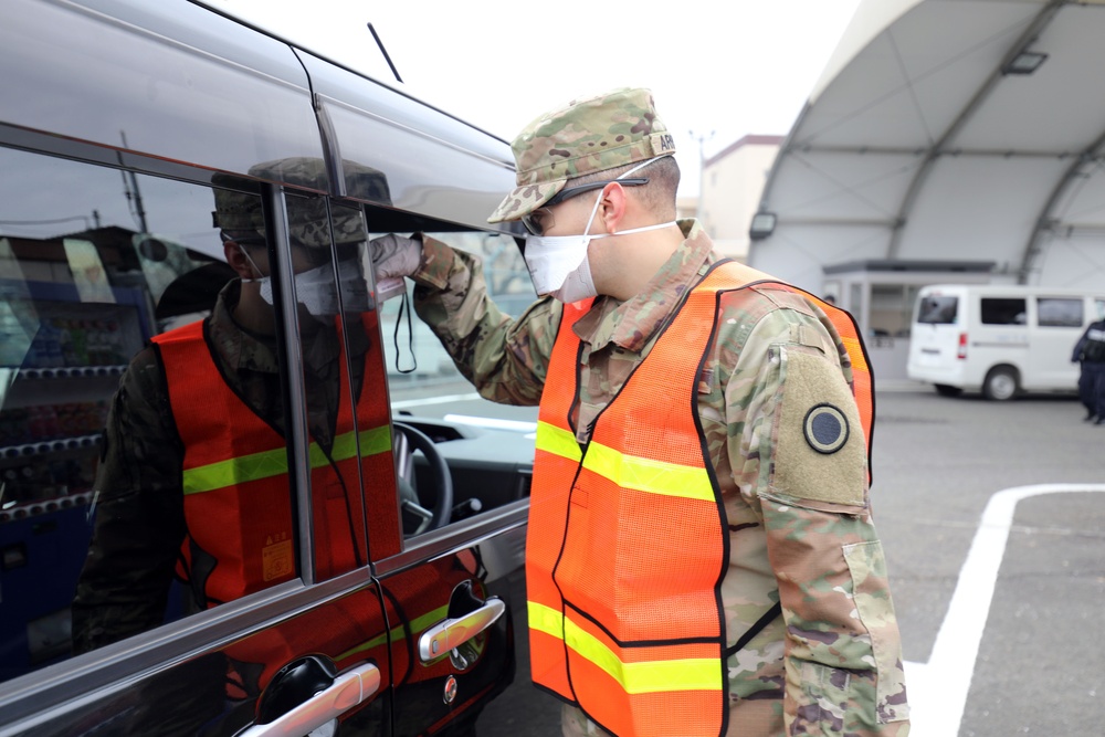 Camp Zama tests COVID-19 screening process