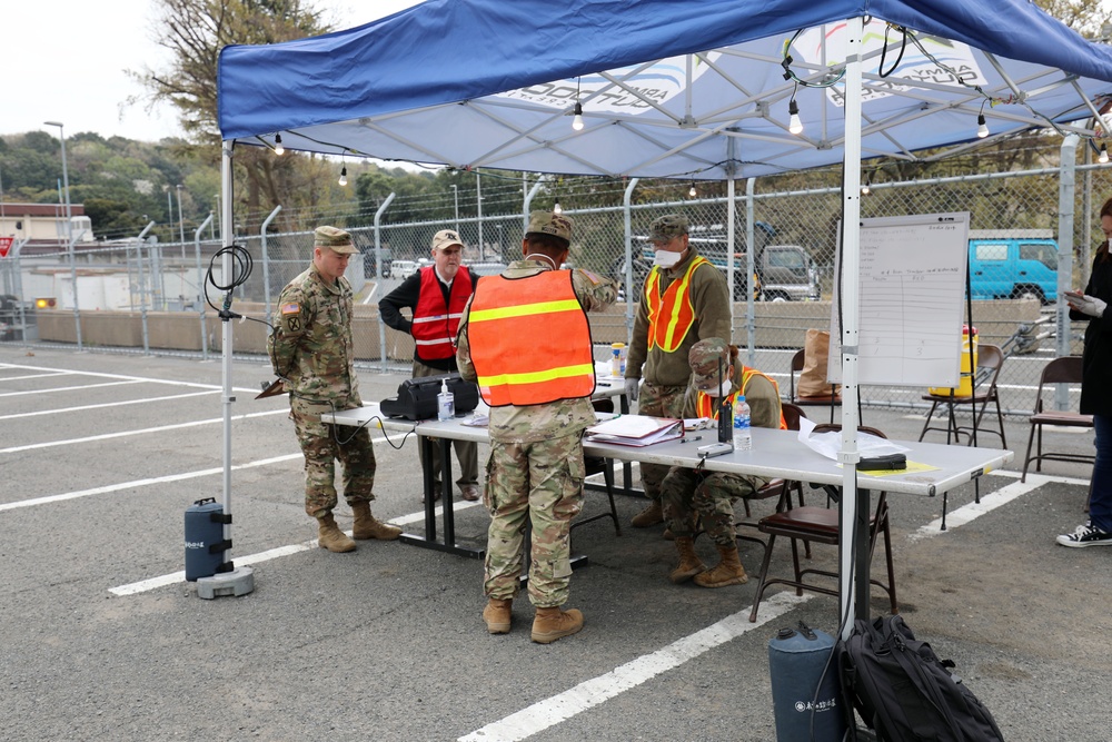 Camp Zama tests COVID-19 screening process