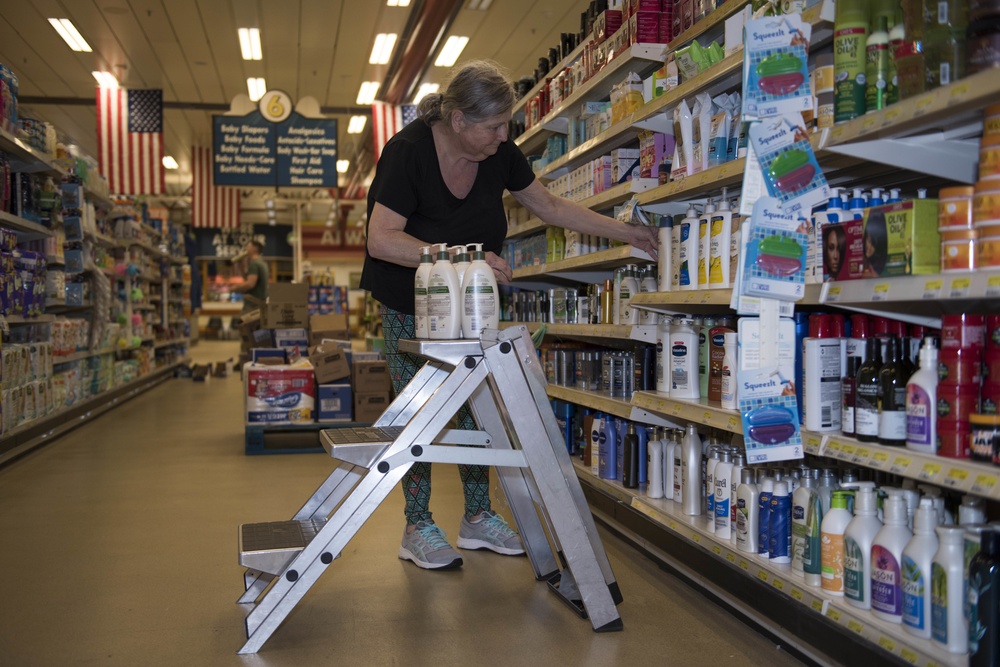 501st Combat Support Wing volunteers restock commissary