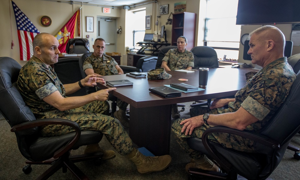 2nd Marine Aircraft Wing leadership Visits Marine Corps Air Station New River during COVID-19