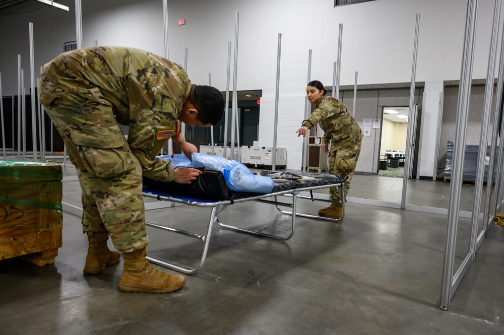 New Jersey National Guard Soldiers assist in set up of Federal Medical Stations for COVID-19 relief