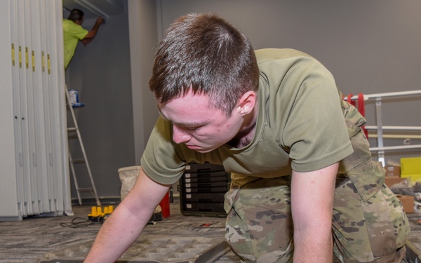 Keesler Airmen install cable in new JOC for Task Force-Southeast