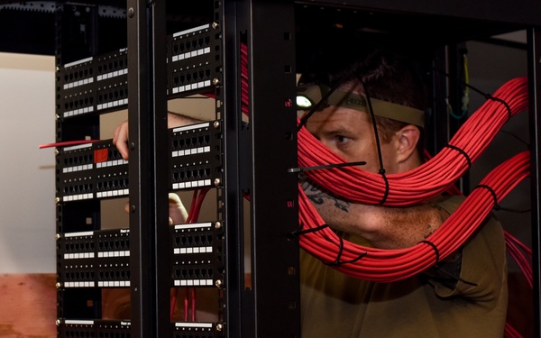 Keesler Airmen install cable in new JOC for Task Force-Southeast