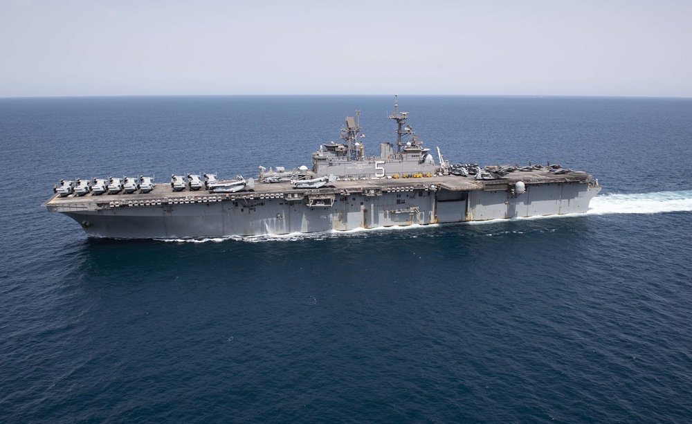 USS Bataan (LHD 5) transits the Arabian Gulf