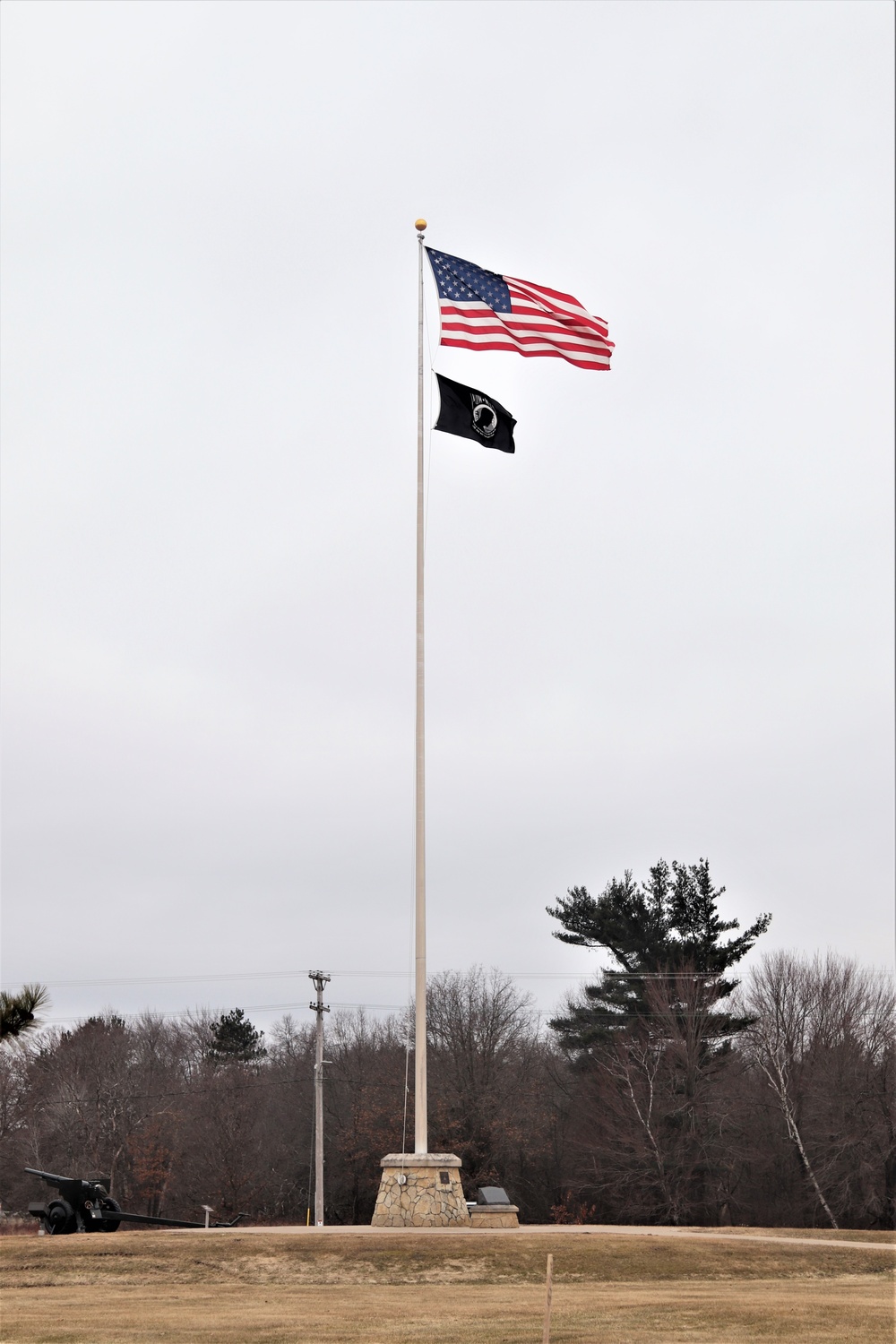 American Flag and Fort McCoy